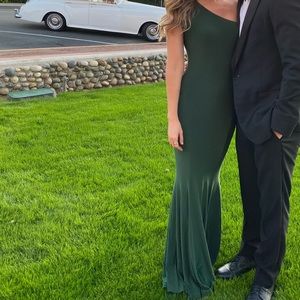 One Shoulder Fishtail Gown